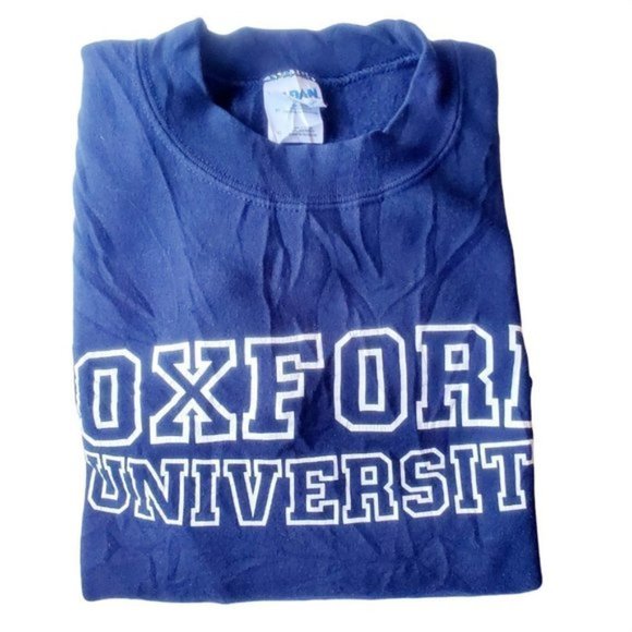 Vintage 90s Oxford University Crewneck Blue Unisex Sweatshirt. Size Small - Picture 5 of 5